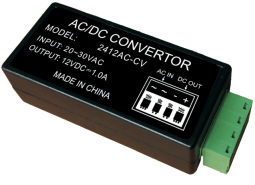 CONV-24VAC-12VDC-1A: 24v AC to 12v DC Power Converter