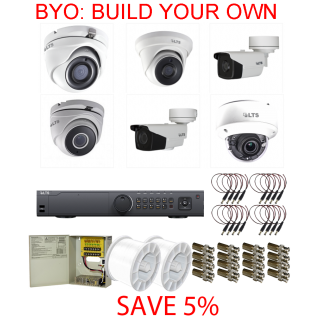 Build-Your-Own 16-Channel HD-TVI 4.0 DVR System with your choice of 5MP Cameras