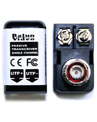 Pair Of Surge-Protected Passive Video Balun Transceiver: Coax to UTP, Non-HD