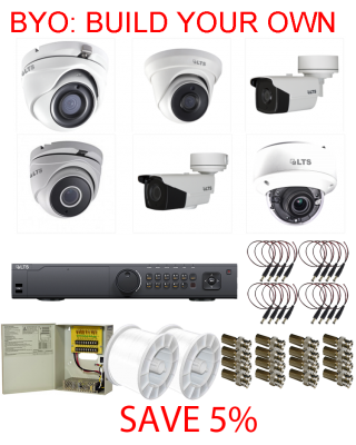 Build-Your-Own 4-Channel HD-TVI 4.0 DVR System with your choice of 5MP Cameras