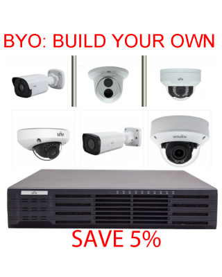 BYO: Build Your Own 64 Channel Uniview PoE IP Camera System, Save 5%