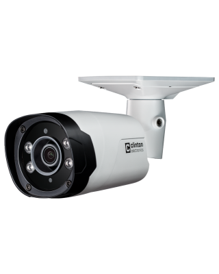 Clinton Electronics BZ Outdoor Bullet Camera: CE-BZ0HDL EX-SDI & HD-CVI/TVI/AHD, 2MP 1080P, 2.8~8mm, 4 IR LEDs, 12/24V, White, NDAA/TAA, 3yr