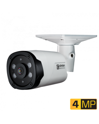 Clinton Electronics BZ Outdoor Bullet Camera: CE-BZ180QHD EX-SDI 4MP & HD-CVI/TVI/AHD, 1.7mm 180° Fisheye Lens, 4 IR LEDs, 12/24V, White, NDAA/TAA, 3yr