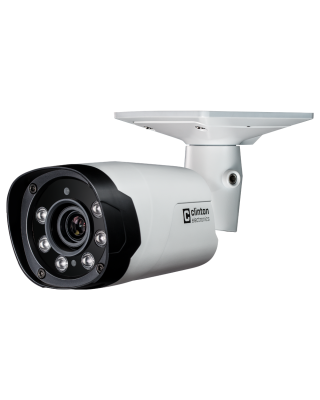 Clinton Electronics BZ Outdoor Bullet Camera: CE-BZ2HD EX-SDI & HD-CVI/TVI/AHD, 2MP 1080P, 7~22mm, 6 IR LEDs, 12/24V, White, NDAA/TAA, 3yr