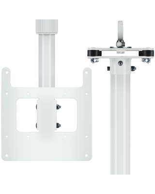 Heavy Duty, Adjustable from 3’ 2” to 5’ 7,” VESA 100/100x200/200, Max 60lbs, White, UL 