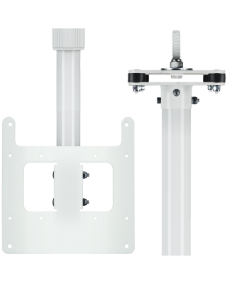 Heavy Duty, Adjustable from 6’ 2” to 11’ 5,” VESA 100/100x200/200, Max 60lbs, White, UL
