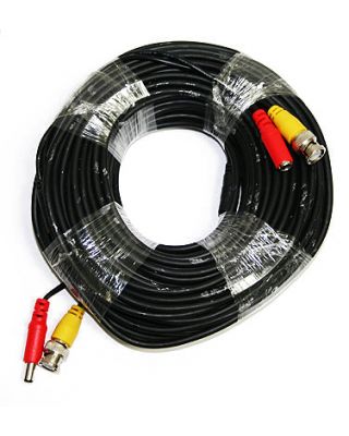 125' Siamese CCTV Power and Video Cable with BNC Video Connectors