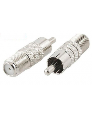 F-Connector to RCA Male Adapter, 2-pack