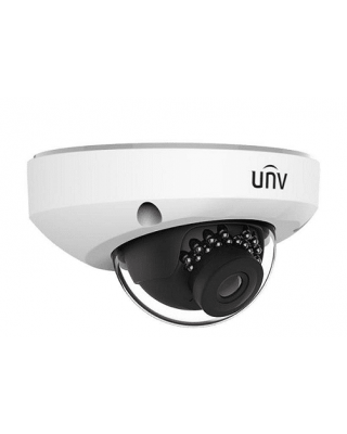 Uniview UNV 4MP H.265 Vandal IR Mini Dome IP Camera: 2.8mm, WDR, 15m Smart Infrared, PoE/12v DC, IP66, Mic, Audio, Storage, 3yr