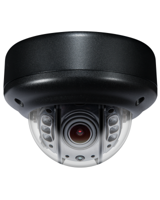 Clinton Electronics Vandal X Outdoor Dome Camera: CE-VX2HDB EX-SDI & HD-CVI/TVI/AHD, 2MP 1080P, 2.8~12mm, 6 IR LEDs, IR Shield, 12/24V, Black, UL/NDAA/TAA, 3yr