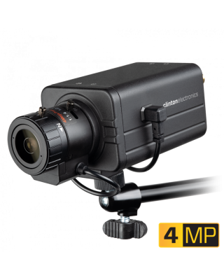 Clinton Electronics Box Camera: CE-X1QHD EX-SDI 4MP & HD-CVI/TVI/AHD, 2.8~12mm, 12/24v DC/PoC, Black, INCL lens, NDAA/TAA, 3yr