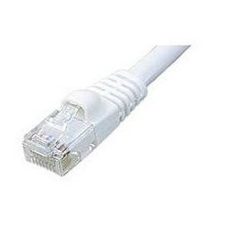 100 ft Cat5e Network Cable: White, 350MHz, 24AWG, Molded/Snagless Boots