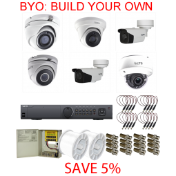 Build-Your-Own 4-Channel HD-TVI 4.0 DVR System with your choice of 5MP Cameras